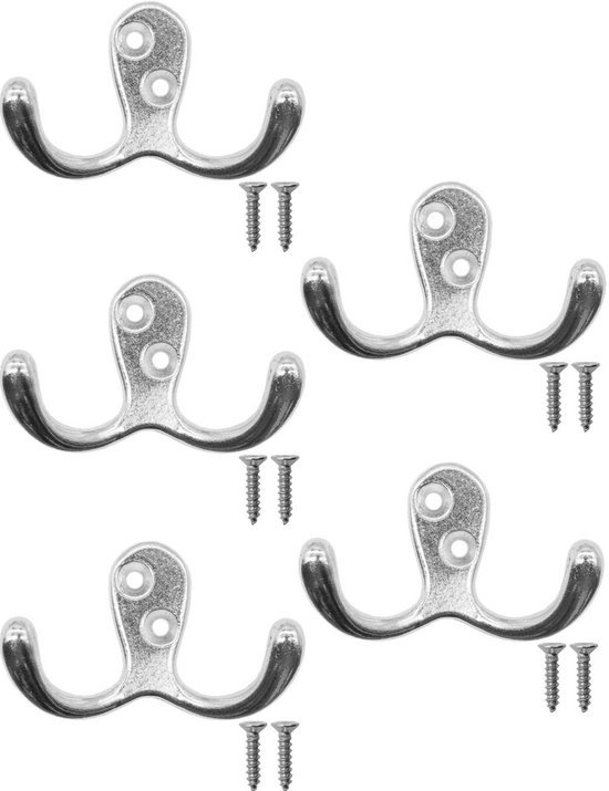 550x715-40.jpg Unyqoos® Set van 5 stijlvolle dubbele haken voor garderobe en badkamer