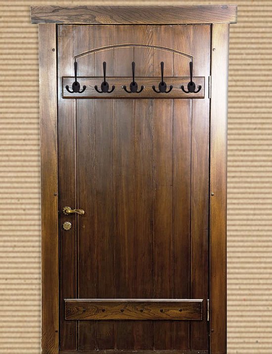 550x715-41.jpg Unyqoos® Set van 5 zwarte wandhaken in vintage stijl voor veelzijdig gebruik