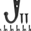 Unyqoos® Set van 10 stijlvolle zwarte haken voor garderobe en badkamer