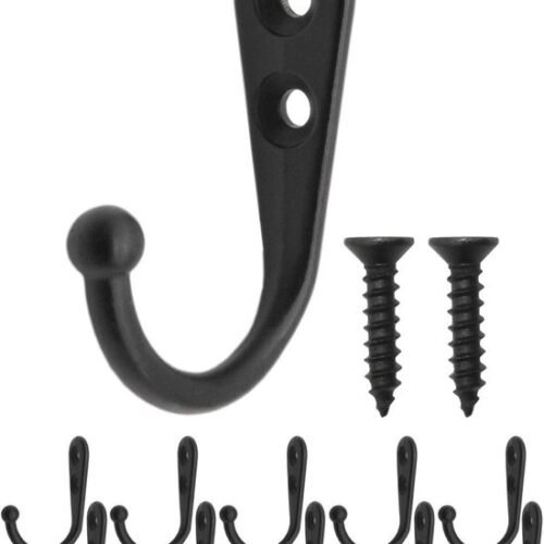 550x715-45.jpg Unyqoos® Set van 10 stijlvolle zwarte haken voor garderobe en badkamer