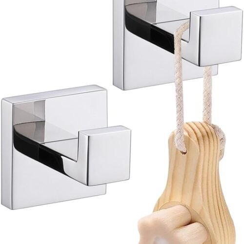 Unyqoos® Roestvrijstalen wandhaken set voor badkamer en keuken met stijlvol ontwerp