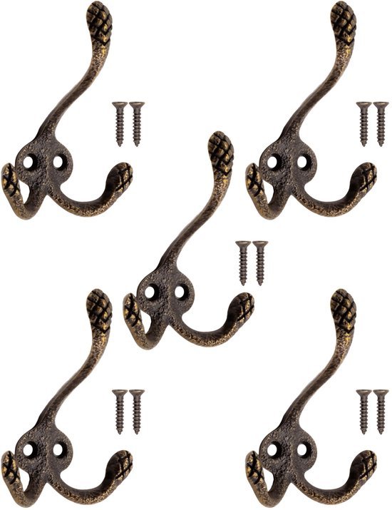 550x715-48.jpg Unyqoos® Set van vijf decoratieve ijzeren haken voor een klassieke en nostalgische uitstraling