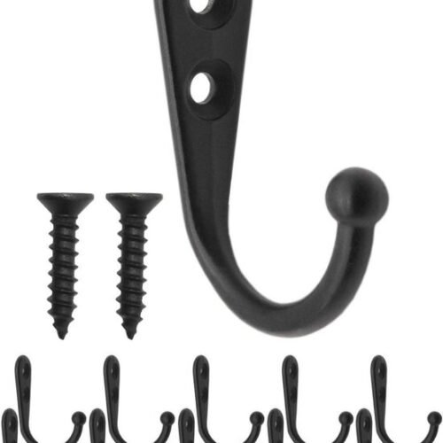 550x715-50.jpg Unyqoos® Set van 10 zwarte metalen haken voor veelzijdig gebruik in huis of kantoor