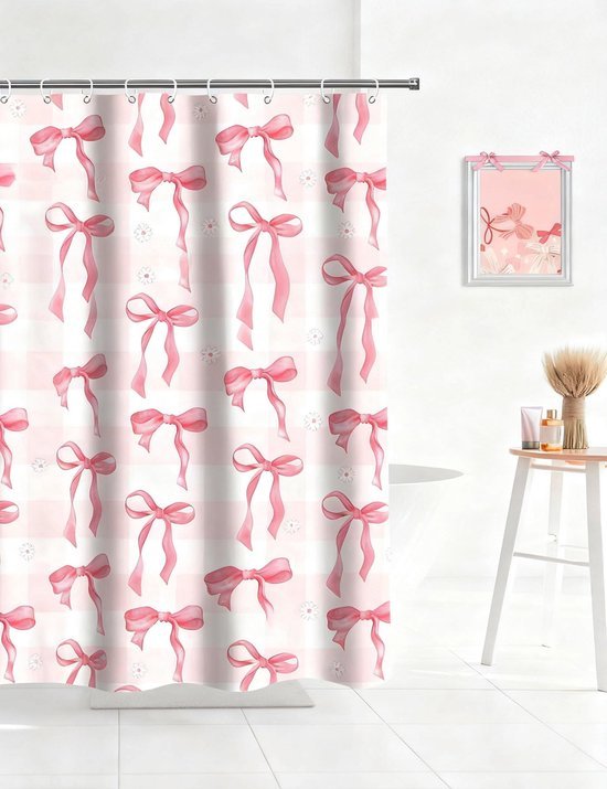 550x715-7.jpg Unyqoos® Waterdichte polyester 180X180 douchegordijnset met ringen voor bad en douche