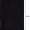 Unyqoos® Zwarte Luxe Antislip Badmat van Chenille voor Badkamer en Douche, 50 x 80 cm