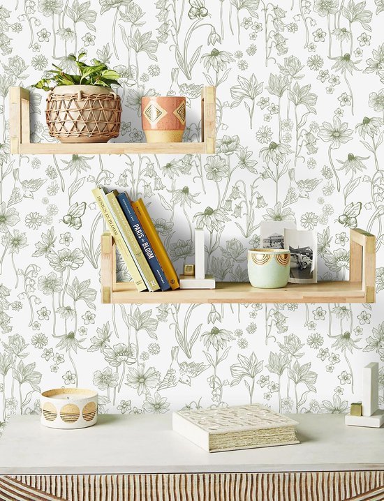550x718-19.jpg Unyqoos® Waterdicht decoratief behang met bloemen en vogels voor interieur 44 x 1000 cm