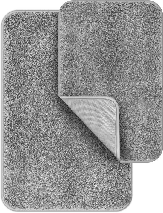 Unyqoos® Zachte en absorberende badmatten set met antislip ontwerp voor badkamer