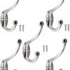 Unyqoos® Set van vijf elegante zilveren wandhaken voor diverse interieurstijlen