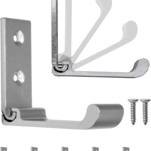 550x719-6.jpg Unyqoos® Set van vijf inklapbare zilverkleurige haken voor veelzijdig gebruik in huis