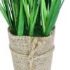 550x720-4.jpg Unyqoos® Natuurgetrouwe kunstgrasstruik met margrieten in stijlvolle jute pot