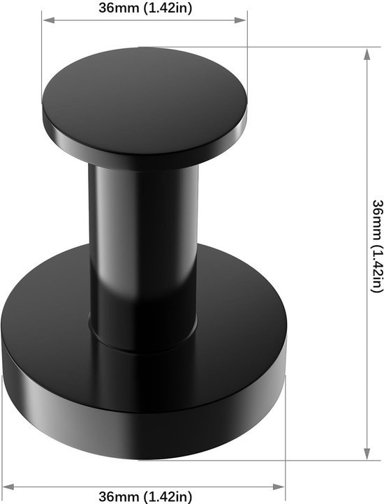 Unyqoos® Set van 4 krachtige magneethaken voor veelzijdig gebruik in huis en kantoor