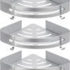 Unyqoos® Doucherekje met Driehoekige Aluminium Bakjes voor Hoekmontage in Badkamer of Keuken