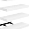 550x722-7.jpg Unyqoos® Set van vier witte MDF zwevende wandplanken voor diverse interieurstijlen
