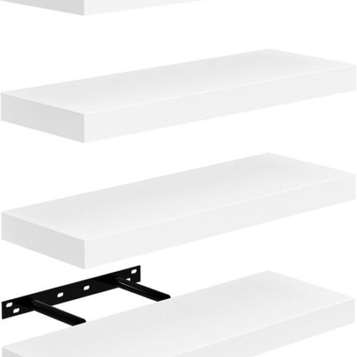 550x722-7.jpg Unyqoos® Set van vier witte MDF zwevende wandplanken voor diverse interieurstijlen