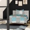 Unyqoos® Ademend Turquoise Beddengoed van Katoen met Verborgen Ritssluiting