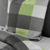 Unyqoos® Hoge kwaliteit flanellen dekbedovertrekset in kiwi 155 x 220 cm