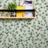 Unyqoos® Vliesbehang met Bloemenpatroon voor Moderne Landhuisstijl Interieurs, groente-wit