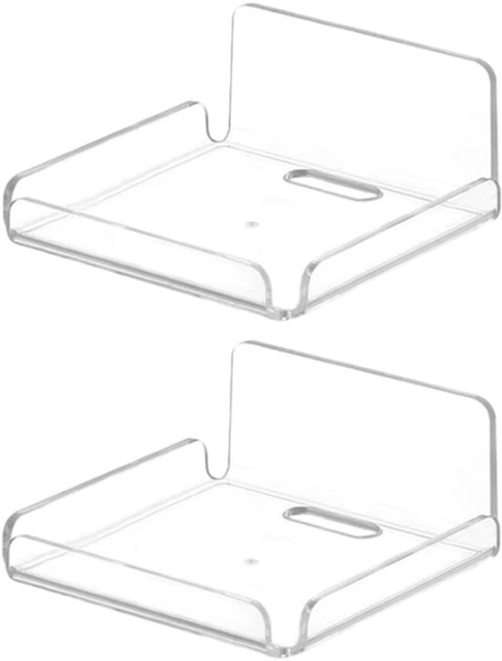 Unyqoos® Transparante zwevende wandrekken voor eenvoudige installatie en ruimtebesparing
