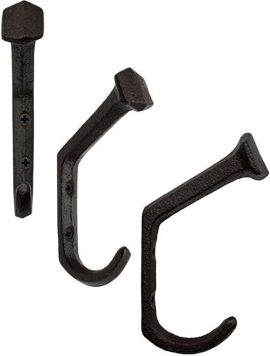 550x724-9.jpg Unyqoos® Set van drie robuuste zwarte garderobehaken met rustieke charme
