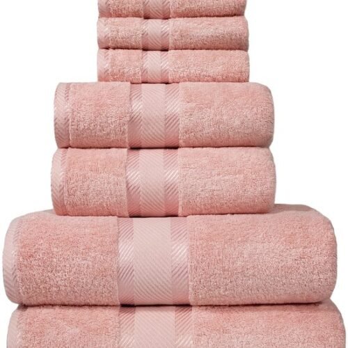 550x725-10.jpg Unyqoos® Zachte en Absorberende 8-delige Handdoekenset van Luxe Katoen voor Badkamer en Spa
