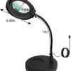 Unyqoos® Verstelbaar vergrootglas met verlichting en flexibele standaard voor diverse toepassingen