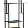 550x730-11.jpg Unyqoos® Ruimtebesparend Staand Handdoekenrek met 3 Stangen en 2 Open Planken voor Badhanddoeken