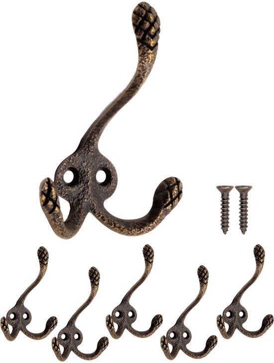550x730-15.jpg Unyqoos® Set van vijf decoratieve ijzeren haken voor een klassieke en nostalgische uitstraling