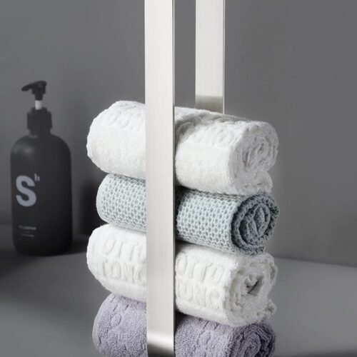 Unyqoos ® Vrijstaande Handdoekhouder van Roestvrij Staal voor Moderne Badkamerinrichting