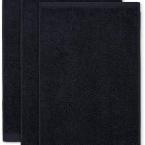 550x731-11.jpg Unyqoos® Zwarte Luxe Gastendoekjes Set van 3 Stuks - 100% Katoen - 30x50 cm
