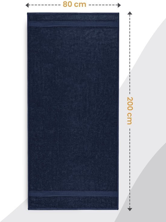 550x732-11.jpg Unyqoos® Extra Grote Luxe Saunahanddoeken Set van 2 voor Optimaal Comfort en Absorptie in Marineblauw