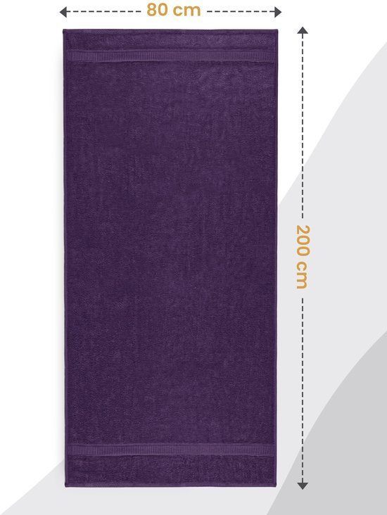 Unyqoos® Set van 2 Luxe Saunahanddoeken 80 x 200 cm met Ophanglus, Absorberend en Zacht, 100% Katoen