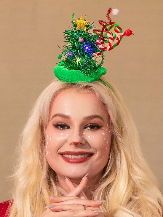 Unyqoos® Feestelijk Haaraccessoire voor Kerstmis met Ster en Kerstboomontwerp