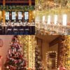 Unyqoos® Kunstmatige Klimop Slinger met LED Verlichting voor Feestelijke Decoraties, 25 Meter Lengte