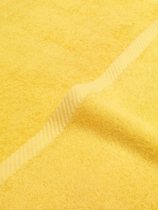 Unyqoos® Zachte en absorberende handdoekenset van katoen in frisse citroenkleur