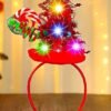 Unyqoos® Lichtgevende kerstboom haarband met LED-verlichting voor feestelijke uitstraling