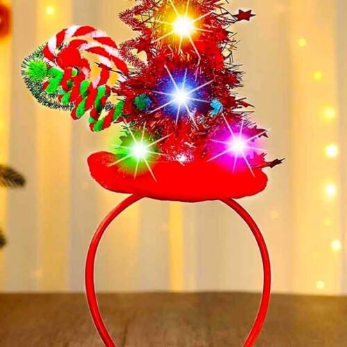 Unyqoos® Lichtgevende kerstboom haarband met LED-verlichting voor feestelijke uitstraling