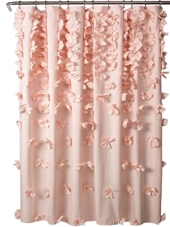 Unyqoos® Elegant Douchegordijn met Unieke Strikken voor een Romantische Badkamer