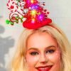Unyqoos® Lichtgevende kerstboom haarband met LED-verlichting voor feestelijke uitstraling
