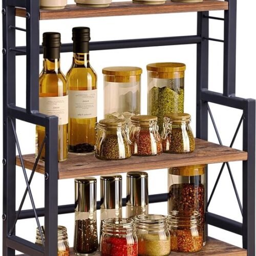 Unyqoos ® Industriële Drie-Lagen Opbergrek voor Keuken, Badkamer en Kantoor met Vintage Uiterlijk