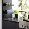 Unyqoos® Magnetisch Kruidenrek voor Buitenkeuken met Veelzijdige Bevestigingsopties en Stijlvolle Zwarte Afwerking