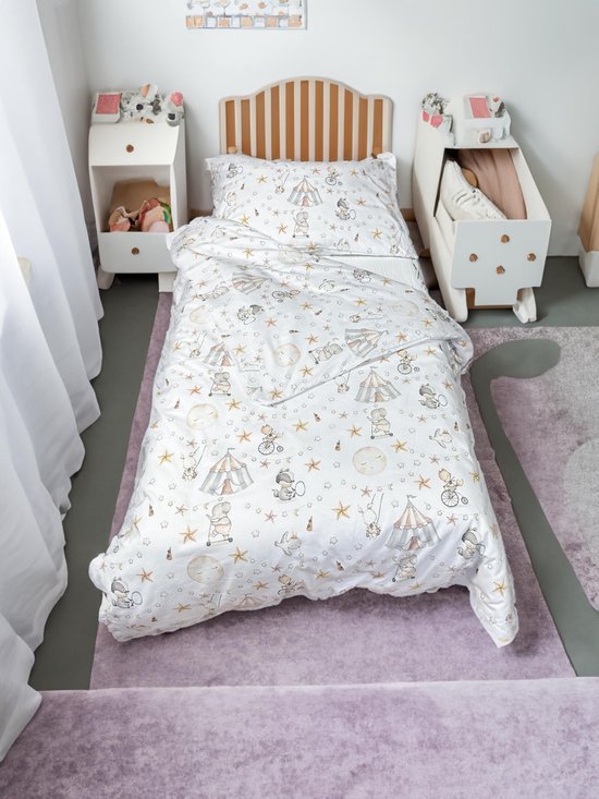 Unyqoos ® Kleurrijk Kinderbeddengoed voor Meisjes en Jongens met Circusontwerp