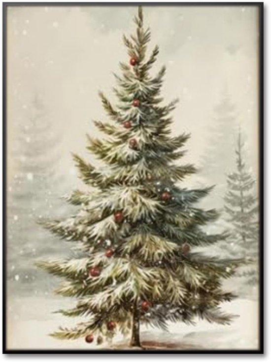 550x733-174.jpg Unyqoos® Set van 3 Vintage Kunstposters met Winterse Thema's voor Huisdecoratie
