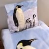 Unyqoos® Beddengoedset met schattige pinguïnprint, ademend en temperatuurregulerend katoen
