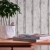 Unyqoos® Fotorealistisch vliesbehang met vintage houtlook voor maritieme sfeer