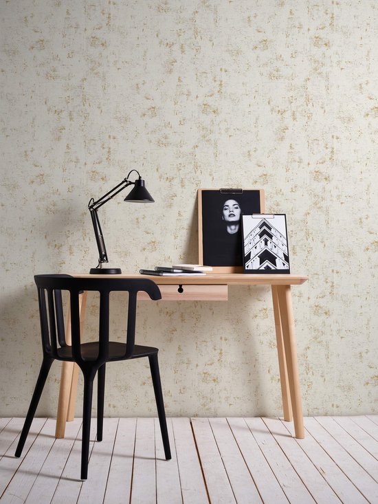 550x733-28.jpg Unyqoos® Vliesbehang met vintage uitstraling in wit en goud voor elke ruimte
