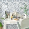 Unyqoos® Decoratief zelfklevend vinyl behang met bloemen en vogels voor huisdecoratie
