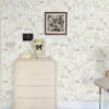 Unyqoos® Vintage Bloemenbehang Zelfklevend Vinyl voor Diverse Interieurtoepassingen, 44 x 300 cm, Beige
