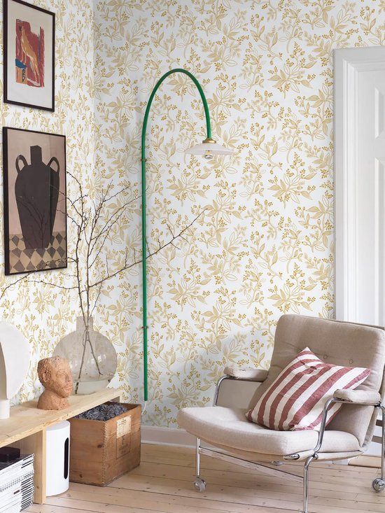 550x733-41.jpg Unyqoos® Vintage zelfklevend bloemenbehang in wit en goud voor interieurdecoratie