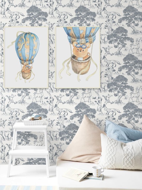 550x733-46.jpg Unyqoos® Zelfklevend vinyl behang met dierenmotief voor kinderkamer en meer