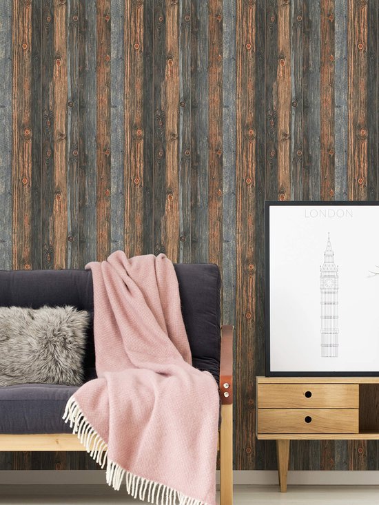 Unyqoos® Fotorealistisch houtlook vliesbehang voor een warme en natuurlijke uitstraling
